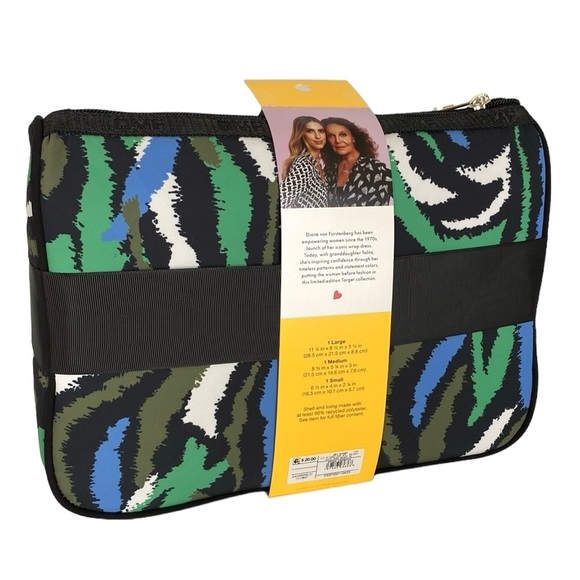 DVF for Target Disco Zebra 3 Pack Travel Pouches - Picture 2 of 14